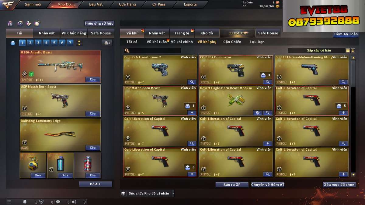 shop acc cf uy tin gia re